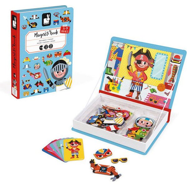 Magnetyczna układanka Magnetibook Janod - Kostiumy chłopiec