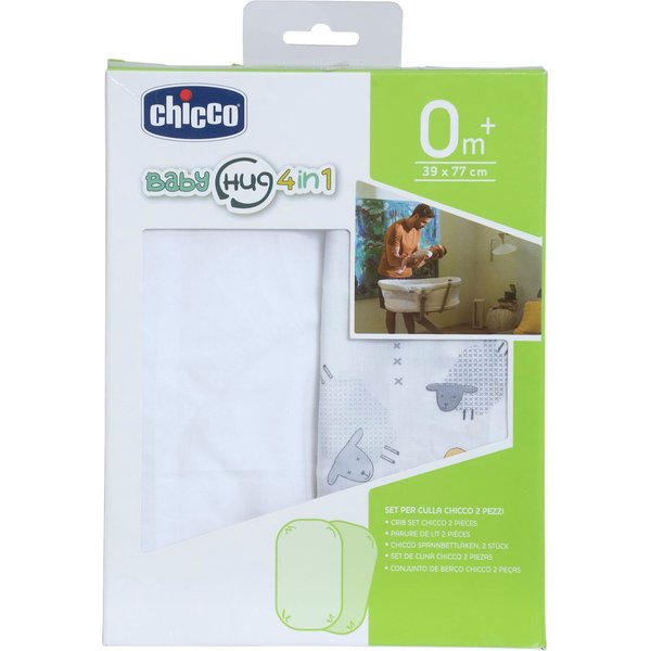 Prześcieradło na łóżeczko Baby Hug 2 szt. Chicco - Grey Sheep