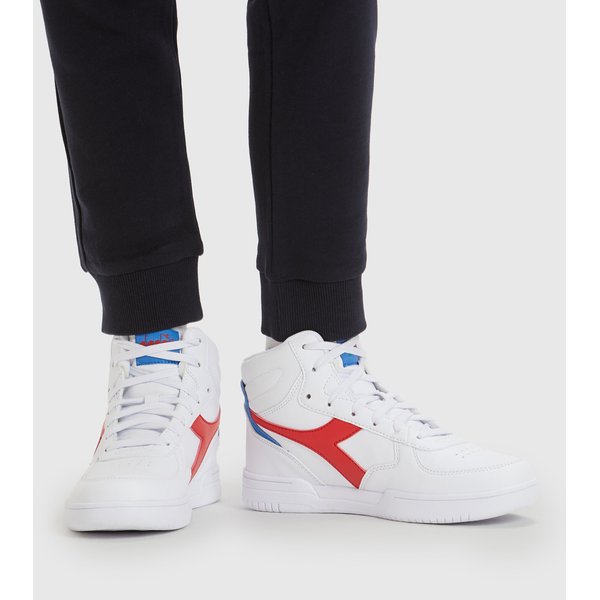 Buty młodzieżowe Raptor Mid GS Diadora - white/red