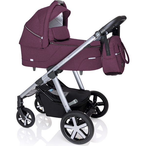 Wózek uniwersalny 2w1 Husky Baby Design - bordowy