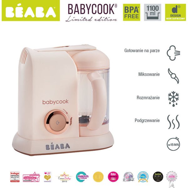 Urządzenie wielofunkcyjne Babycook Kolekcja Macaron Beaba - Pink