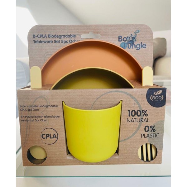 B-Zestaw naczyń 5 BIOplastik 5 el. Bo Jungle - ochre