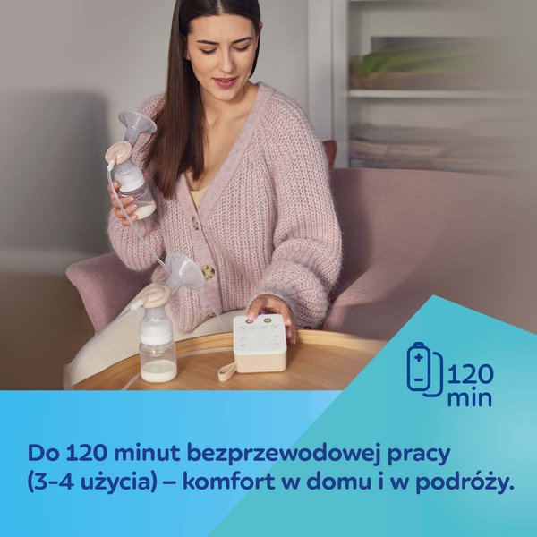 Podwójny laktator elektryczny ExpressCare z aspiratorem do nosa Canpol