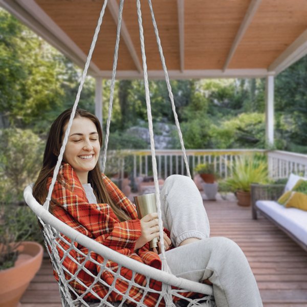 Huśtawka bocianie gniazdo boho XXL Outtec - grey