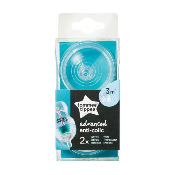 Smoczek do butelki antykolkowy Plus 2szt. Tommee Tippee - średni