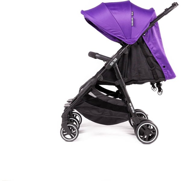 Wózek bliźniaczy Kuki Twin + Zestaw Kolorystyczny Baby Monsters - purple