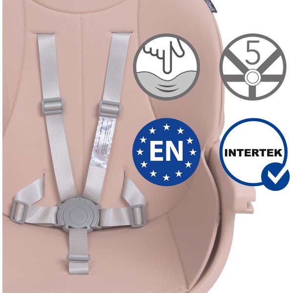 Krzesełko do karmienia Eatan 4w1 Kidwell - różowy