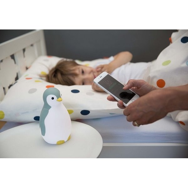Lampka nocna trener snu Pingwin Zazu - różowy