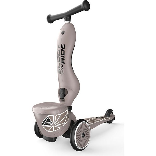 Jeździk, hulajnoga Highwaykick 1 z zamykanym schowkiem Scootnadride - brown