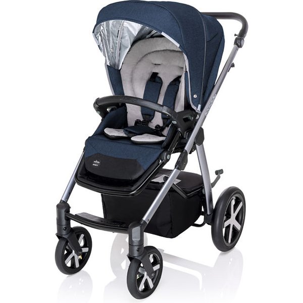 Wózek uniwersalny 2w1 Husky Baby Design - granatowy