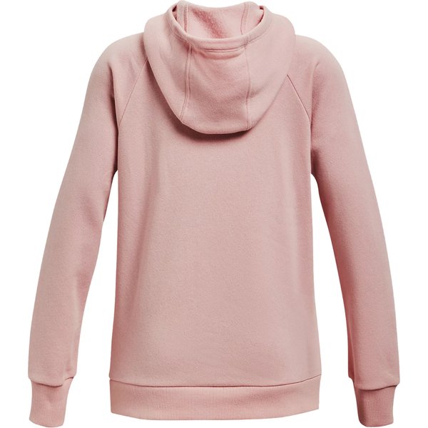 Bluza dziewczęca Rival Fleece Core Logo Hoodie Under Armour - różowa