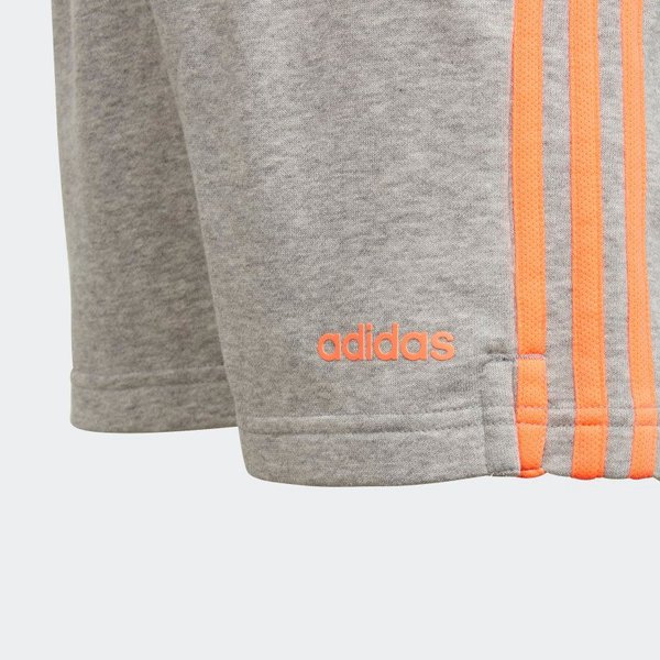 Spodenki dziewczęce Essentials 3-Stripes Adidas - medium grey heather/signal coral