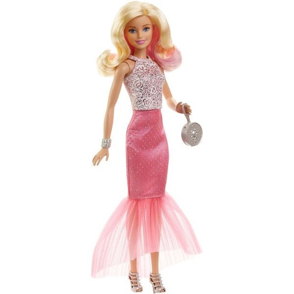 Barbie lalka Modny Bal Mattel - jasnoróżowy
