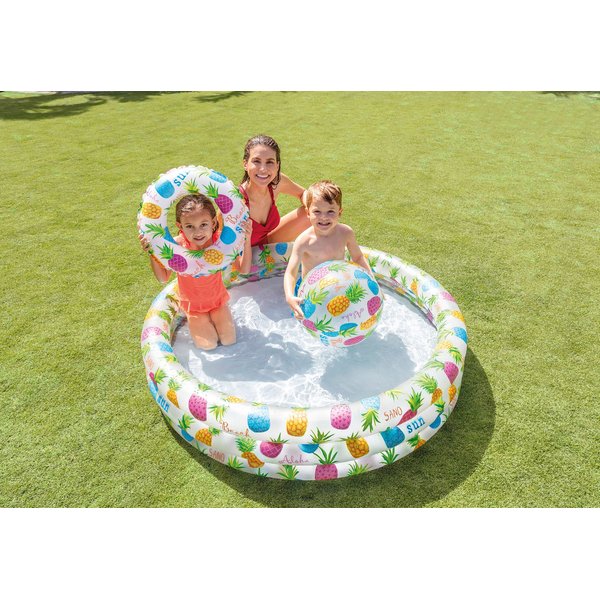 Basen brodzik Tropikalne Morze 132x28cm + kółko 51cm + piłka 51cm Intex