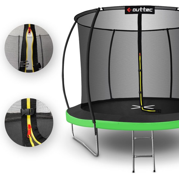 Trampolina Pumpkin 312cm 10ft Outtec - czarna/zielona