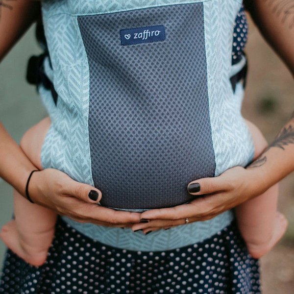 Nosidełko ergonomiczne City Air Zaffiro - Graphite Leaves