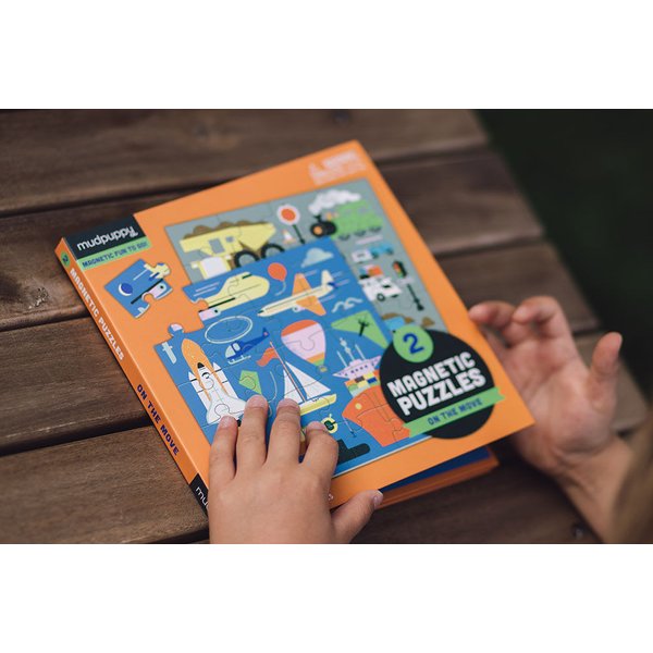 Puzzle magnetyczne 2w1 20el. 4+ Mudpuppy - środki transportu