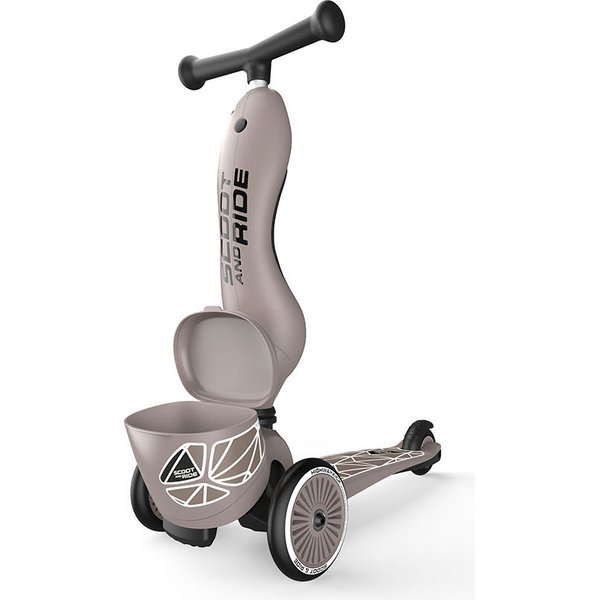Jeździk, hulajnoga Highwaykick 1 z zamykanym schowkiem Scootnadride - brown