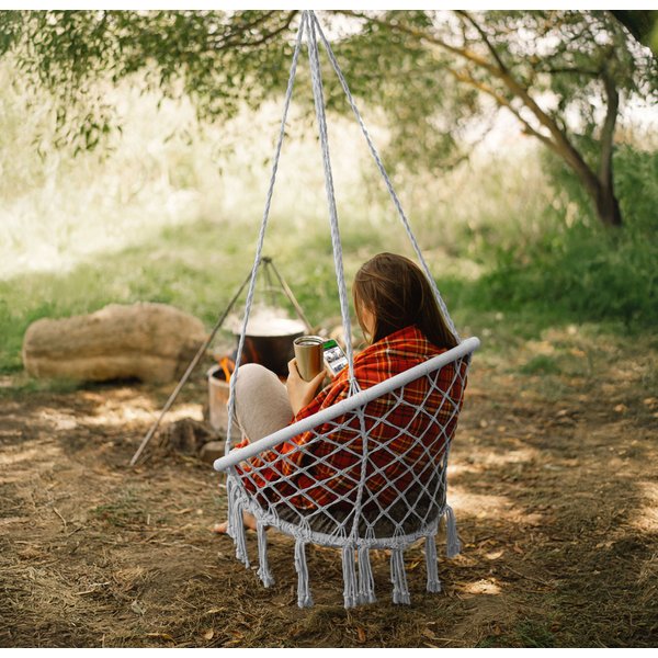 Huśtawka bocianie gniazdo boho XXL Outtec - grey