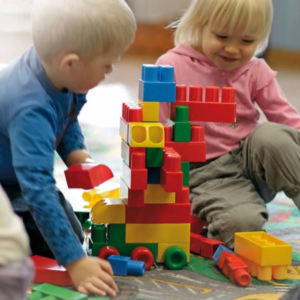 Klocki Blocks 132 elementy w pojemniku Wader - kolorowe