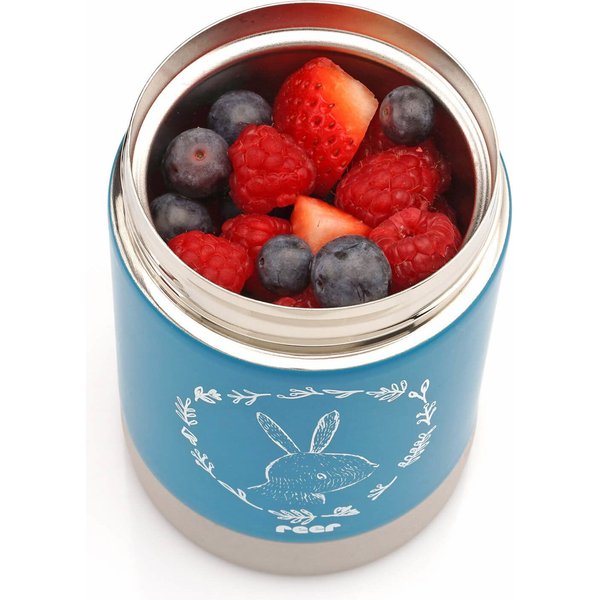 Termos obiadowy szeroki stalowy 300ml Reer - Niebieski