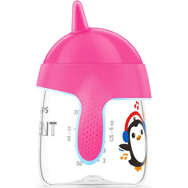 Kubek niekapek Picie bez rozlewania 260ml 12m+ Avent - różowy