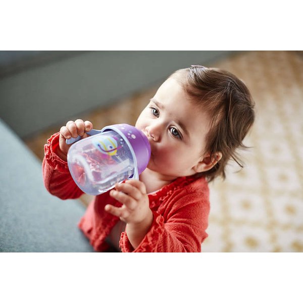 Kubek niekapek Picie bez rozlewania 260ml 12m+ Avent - fioletowa rybka