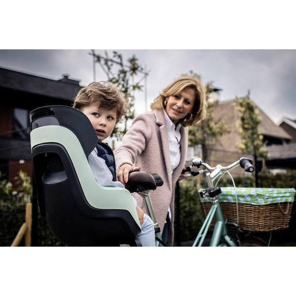 Fotelik rowerowy Go do ramy + kask Bobike - Marshmallow Mint