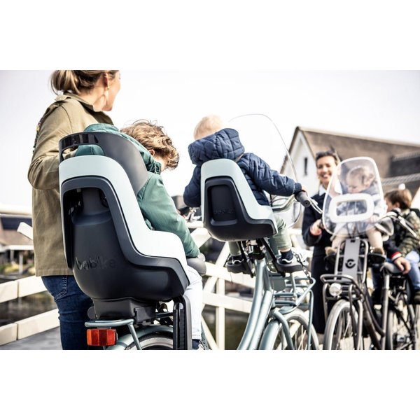 Fotelik rowerowy Go do ramy + kask Bobike - Marshmallow Mint