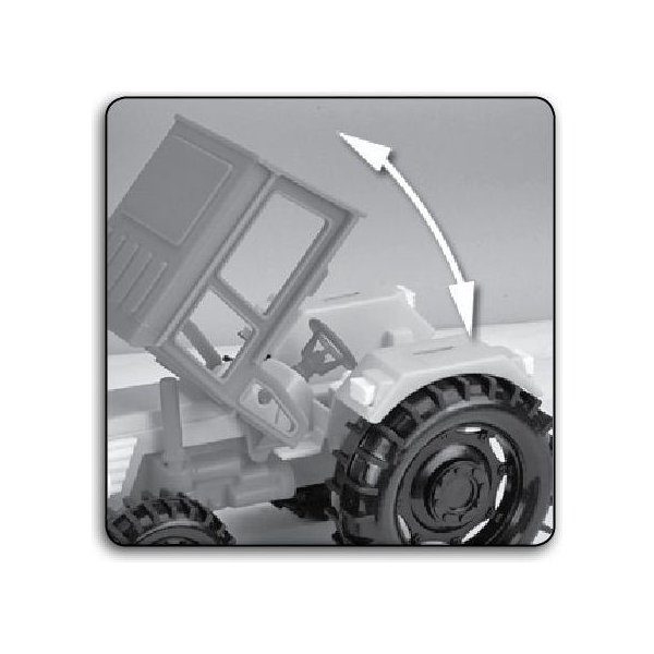 Traktor z przyczepą transportową wywrotką Color Cars Wader