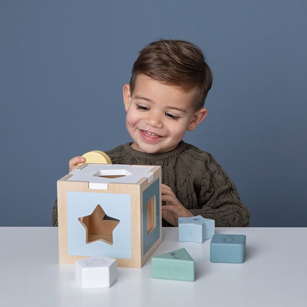 Sorter kształtów Zoo Little Dutch - błękitny