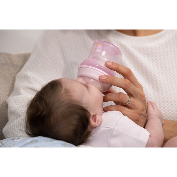 Butelka plastikowa Naturalfeeling 150ml 0+ Chicco - różowy