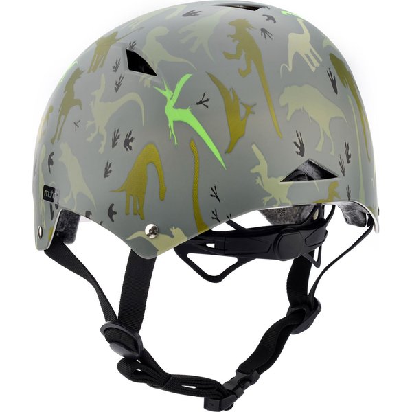 Kask rowerowy regulowany młodzieżowy KS02 Meteor - dinozaury