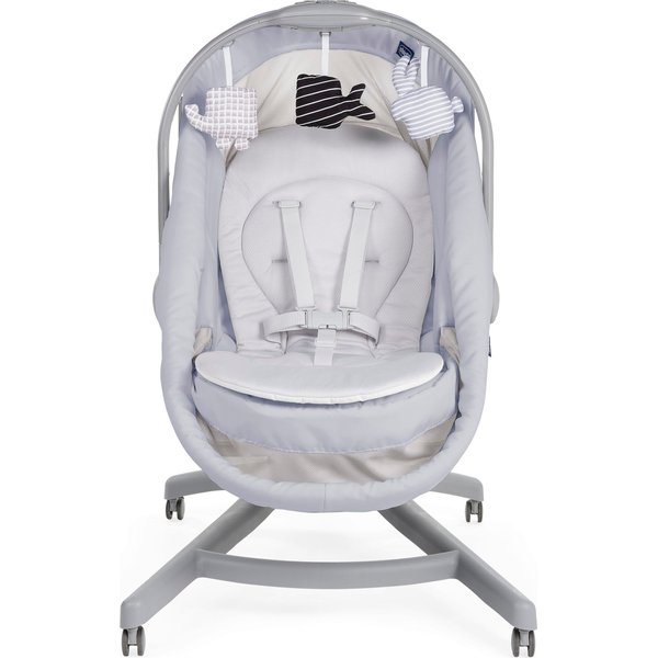Leżaczek krzesełko Baby Hug Air 6w1 z tacą i okryciem - stone