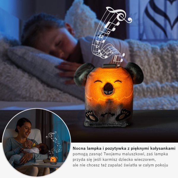 Lampka nocna LED z pozytywką i timerem RE-52451 Reer