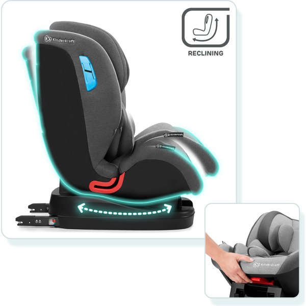 Fotelik samochodowy Vado 0-25 kg Kinderkraft - grey