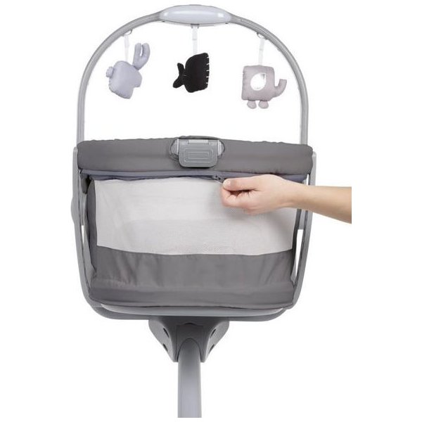 Leżaczek krzesełko Baby Hug Air 4w1 Chicco + materacyk piankowy Fiki Miki - dark grey