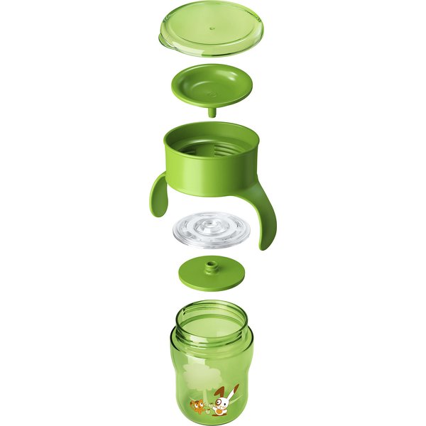 Kubek 360° 12m+/ 18m+ 340ml Avent - zielony