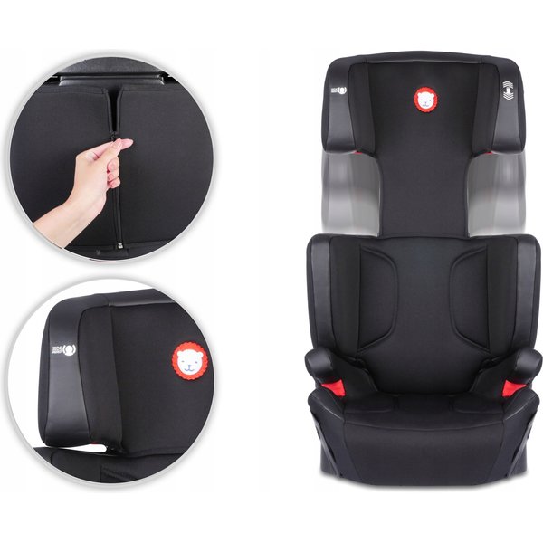 Fotelik Hugo 15-36 kg Lionelo - leather black