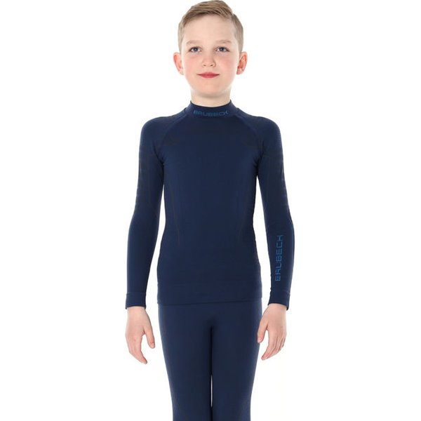 Koszulka termoaktywna chłopięca Thermo Brubeck - granatowa