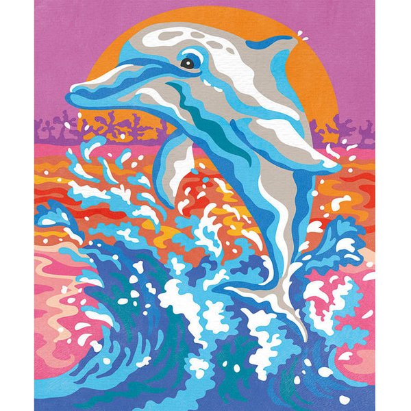 Zestaw kreatywny Malowanie po numerach 2 obrazy Janod - Delfiny