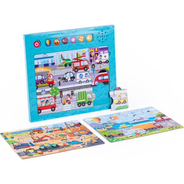 Puzzle Dźwięki wokół nas pojazdy Dumel Discovery