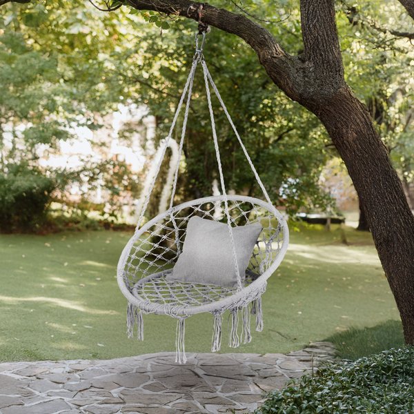 Huśtawka bocianie gniazdo boho XXL Outtec - grey