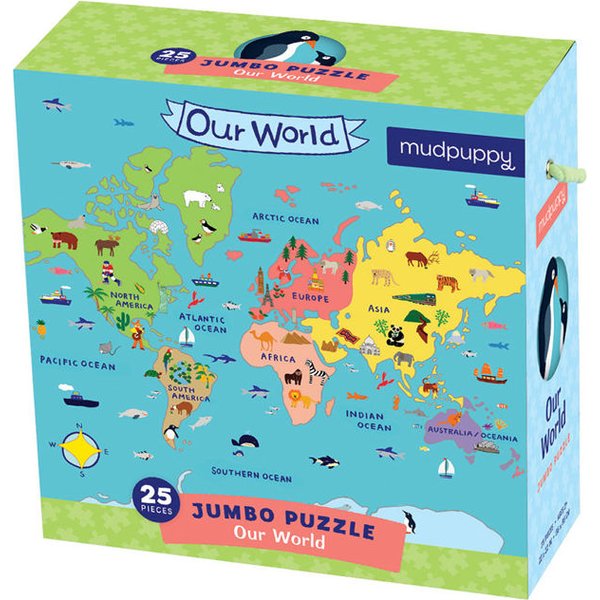 Puzzle podłogowe Jumbo Mudpuppy - Nasz Świat
