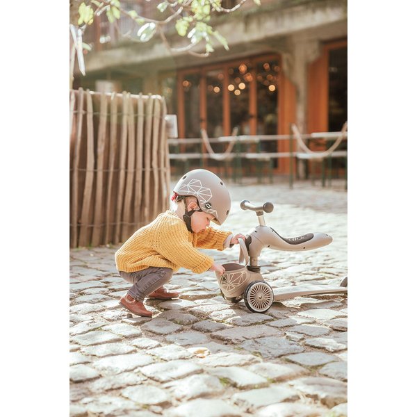 Jeździk, hulajnoga Highwaykick 1 z zamykanym schowkiem Scootnadride - brown