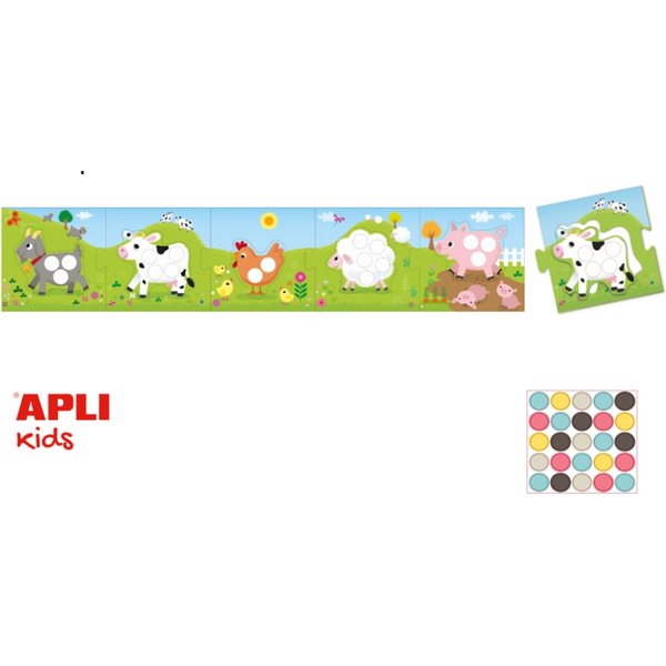 Moje pierwsze puzzle z naklejkami Apli Kids