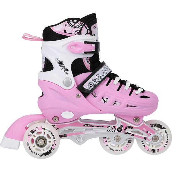 Rolki z wymienną płozą NH10905 4w1 Nils - różowe