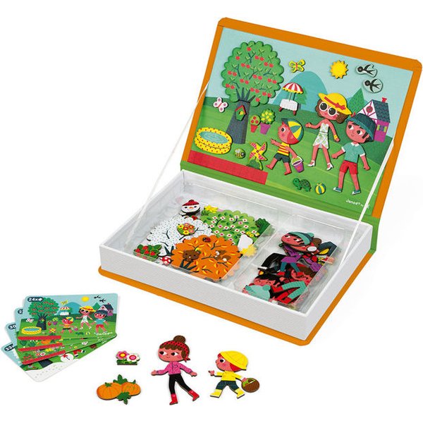 Magnetyczna układanka Magnetibook Janod - Cztery Pory Roku