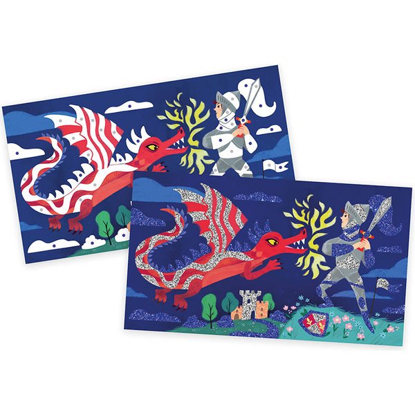 Zestaw kreatywny Brokat Bohaterowie 6+ Janod