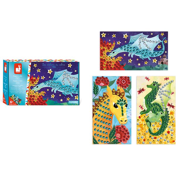 Zestaw kreatywny Cekiny Smoki Janod